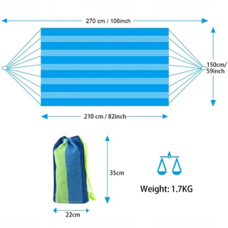 FLINTRONIC Camping Hangmat Outdoor Tuin tot 300KG — miniatuur 3
