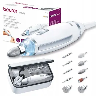 BEURER MP 62 Manicure Pedicure Set Elektrische Vijl LED 10 Opzetstukken