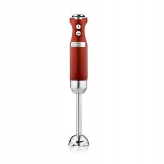 WESTINGHOUSE Retro Staafmixer 600W 4 Snelheden Turbo RVS Rood