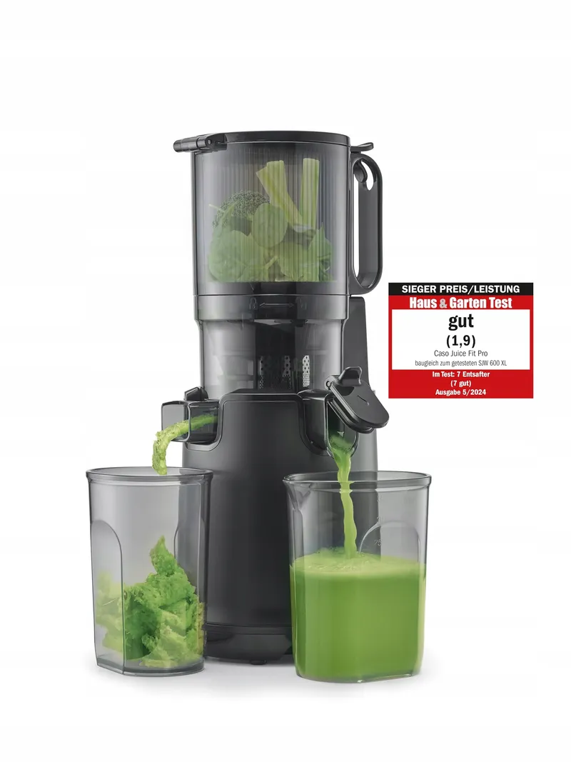 CASO Juice Fit Pro Slow Juicer 40rpm 130mm Zwart — foto 1