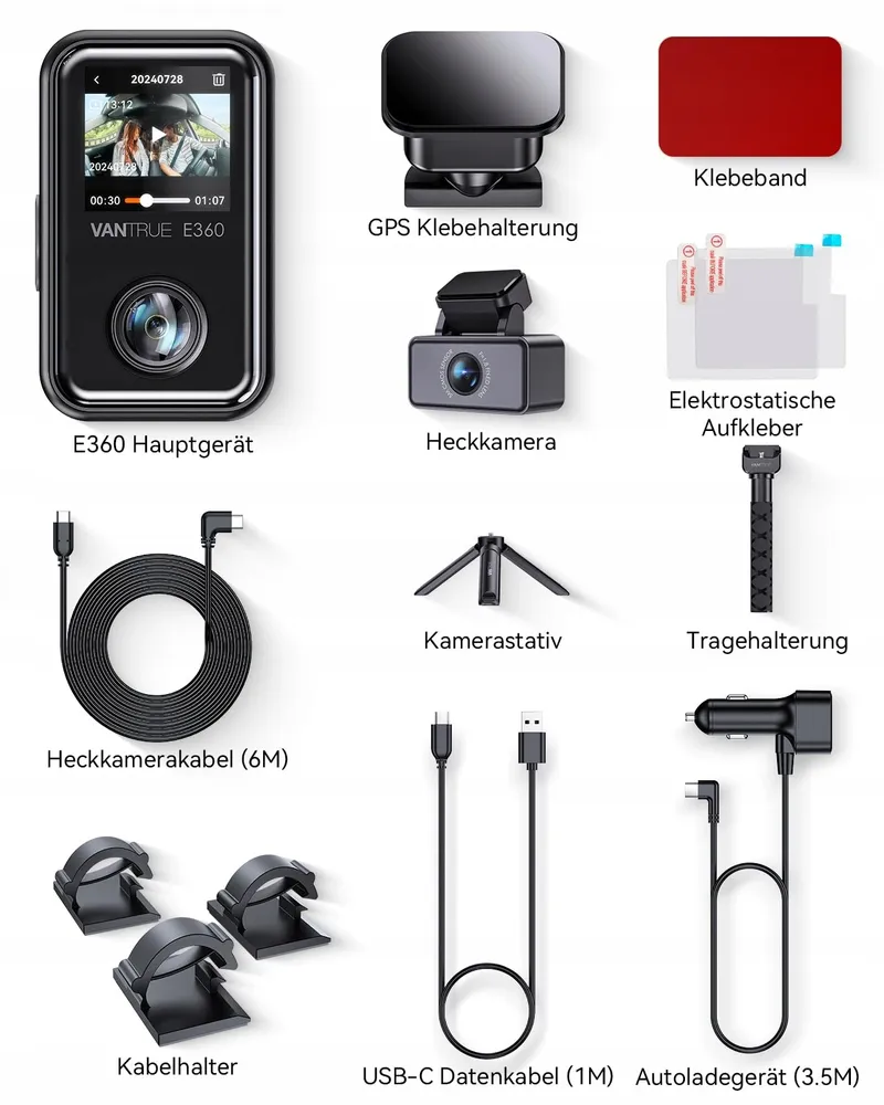 VANTRUE E360 ACE Dashcam 360° 5.2K HDR Nachtzicht App — foto 9