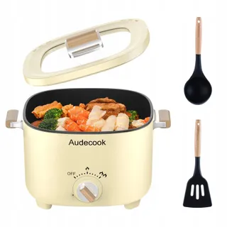 AUDECOOK Elektrische Hotpot 2,5L Draagbaar 1-3 Personen Beige