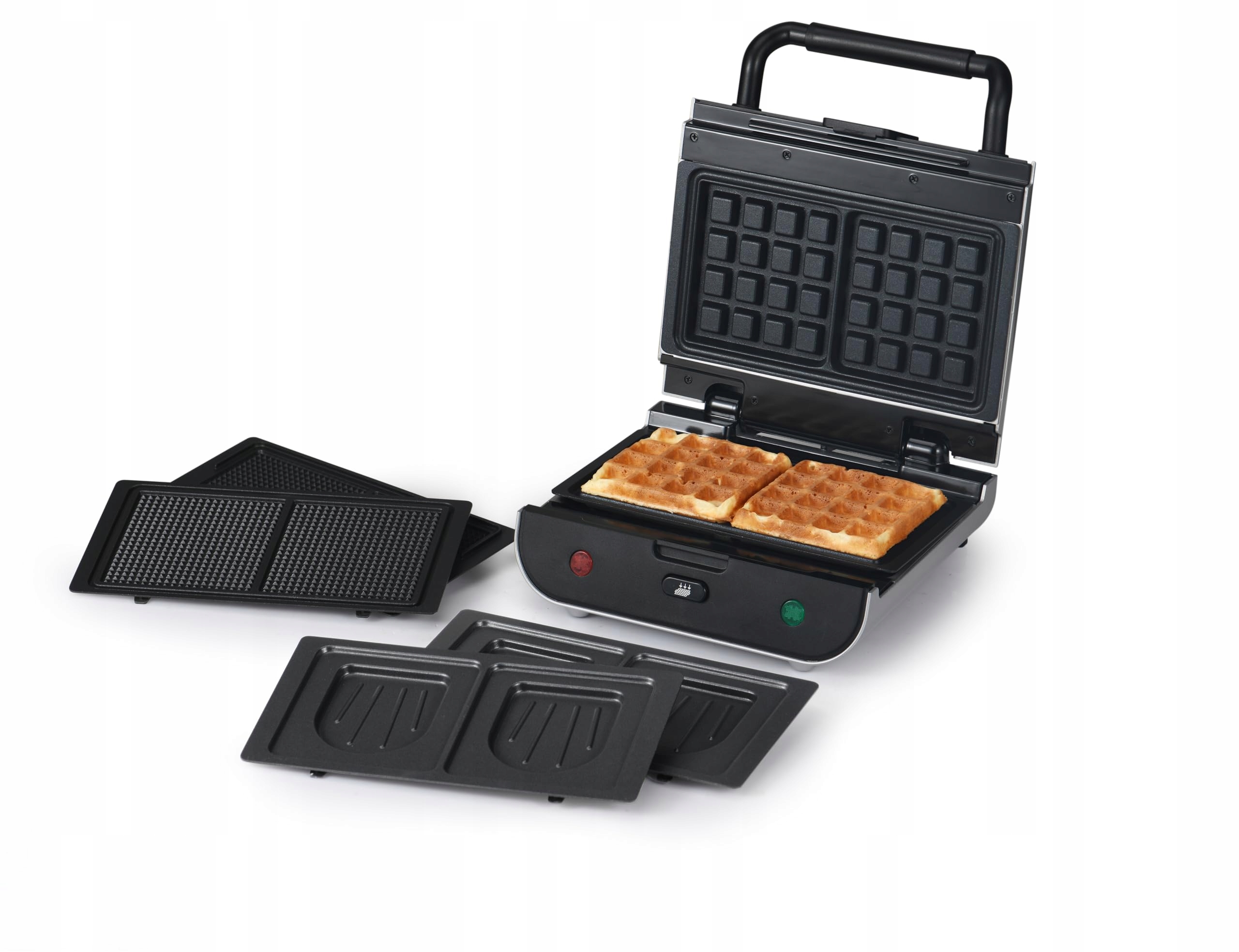 SENYA Wafelijzer En Tosti-ijzer 3-in-1 Verwisselbare Antiaanbakplaten