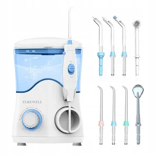 TUREWELL Elektrische Monddouche 10 Standen 600ml 8 Opzetstukken