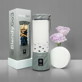 BLENDYGO 3 Draagbare Smoothieblender USB-C 550ml BPA-Vrij Grijs — miniatuur 12