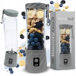 BLENDYGO 3 Draagbare Smoothieblender USB-C 550ml BPA-Vrij Grijs