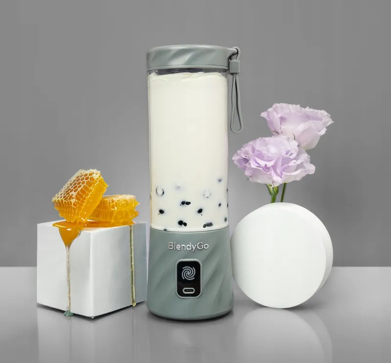 BLENDYGO 3 Draagbare Smoothieblender USB-C 550ml BPA-Vrij Grijs — foto 15