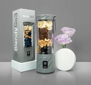 BLENDYGO 3 Draagbare Smoothieblender USB-C 550ml BPA-Vrij Grijs — miniatuur 16