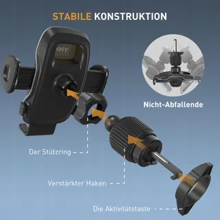 YISH Autotelefoonhouder Ventilatie 360° Draaibaar — miniatuur 5