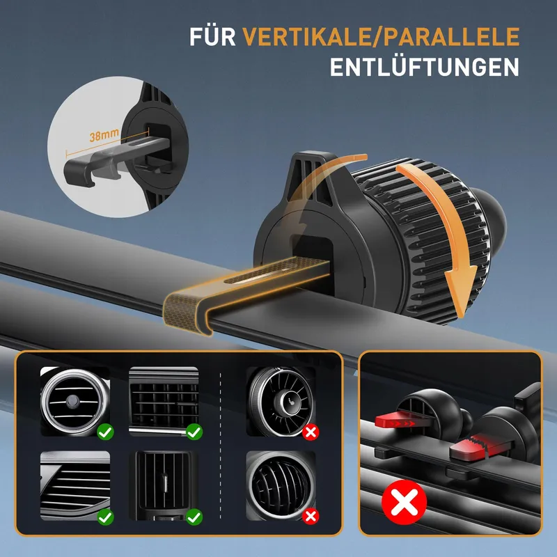YISH Autotelefoonhouder Ventilatie 360° Draaibaar — foto 4