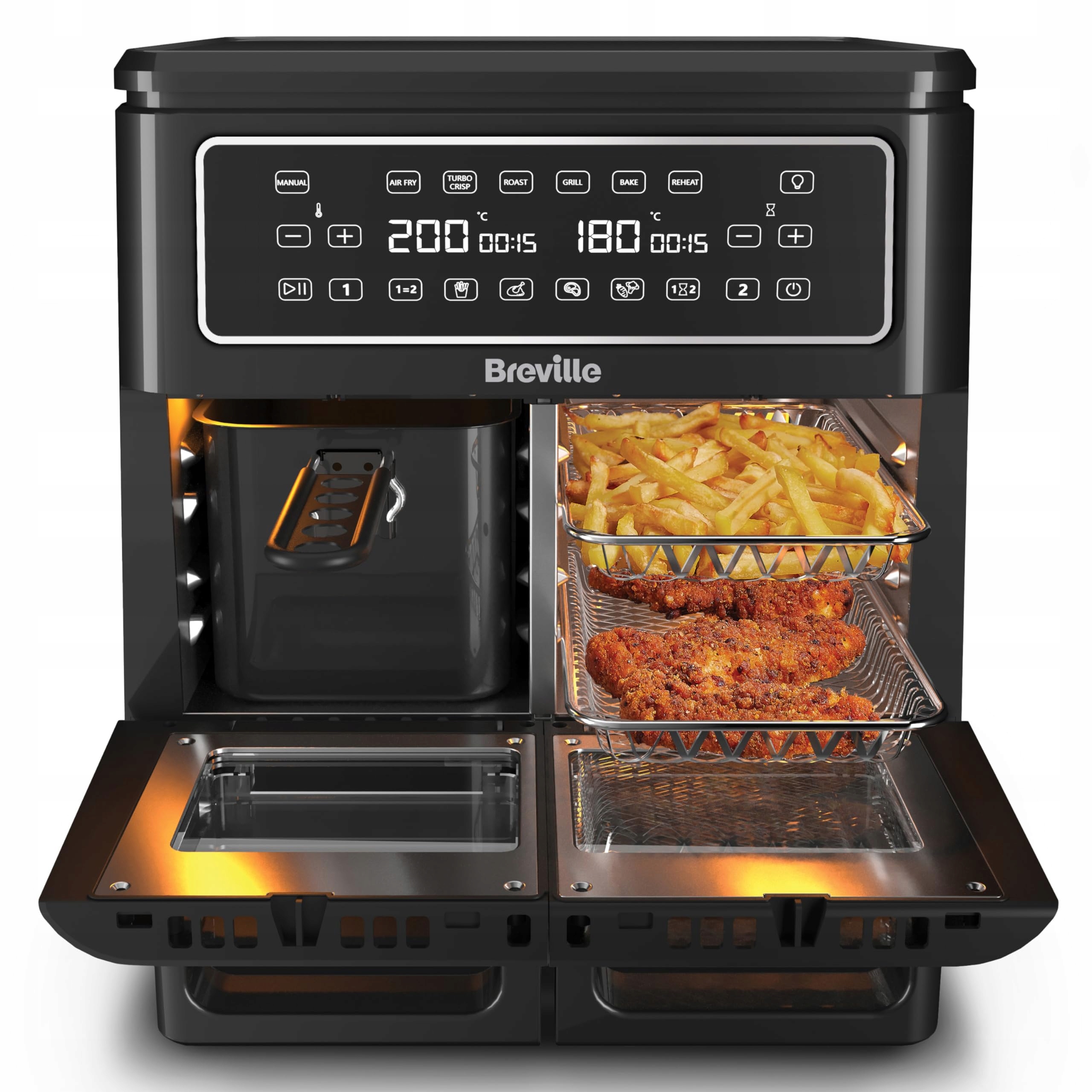 BREVILLE Halo Flexi Airfryer 11L Dubbele Kamer 2400W Versie 2