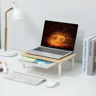 ETHU Ergonomische Monitorstandaard Verstelbare Hoogte met Lade — miniatuur 7