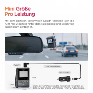 VIOFO A119 Mini 2 Dashcam 2K 60fps HDR GPS WiFi STARVIS 2 — miniatuur 4