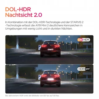 VIOFO A119 Mini 2 Dashcam 2K 60fps HDR GPS WiFi STARVIS 2 — miniatuur 3