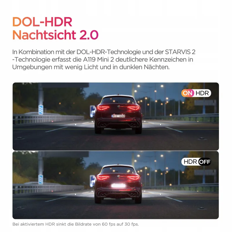 VIOFO A119 Mini 2 Dashcam 2K 60fps HDR GPS WiFi STARVIS 2 — foto 3