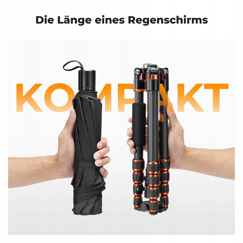K&F CONCEPT Carbon Statief 152cm Licht 360° Kop DSLR — foto 2