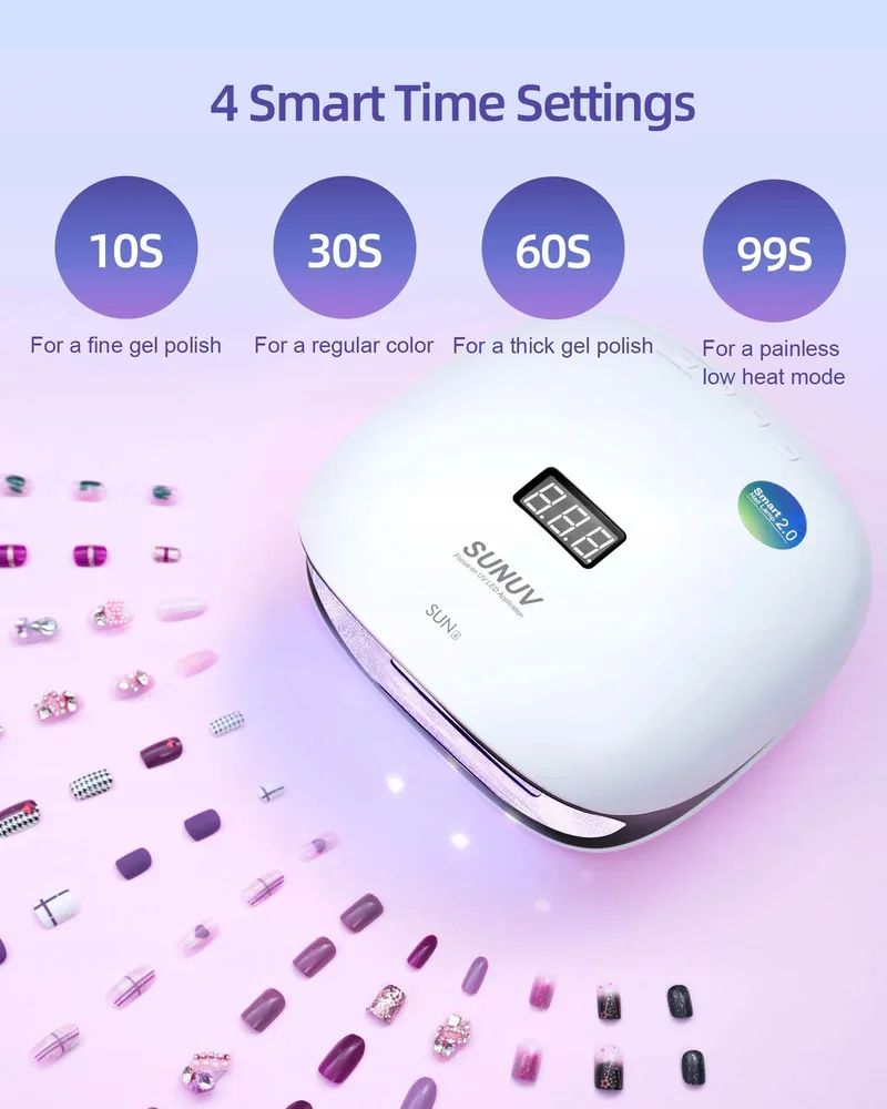 SUNUV UV LED Nagellamp 48W Sensor LCD Scherm — foto 5
