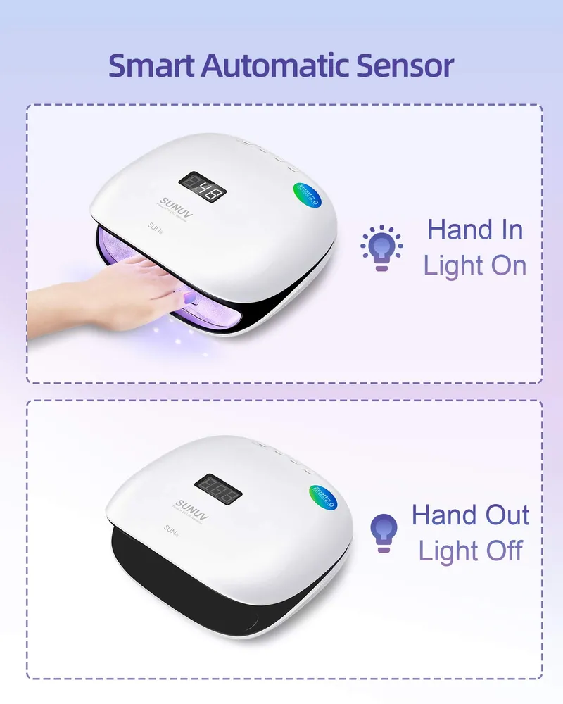 SUNUV UV LED Nagellamp 48W Sensor LCD Scherm — foto 6