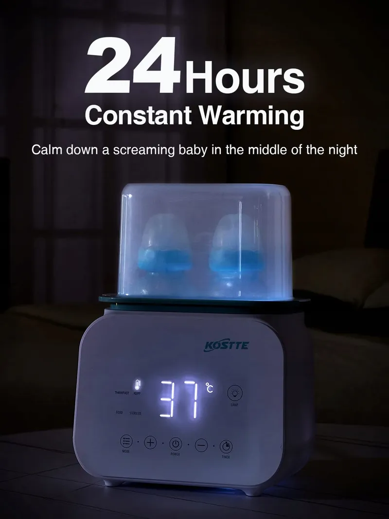 KOSTTE Flessenwarmer 10-in-1 Met Ontdooifunctie Voor Baby's — foto 4
