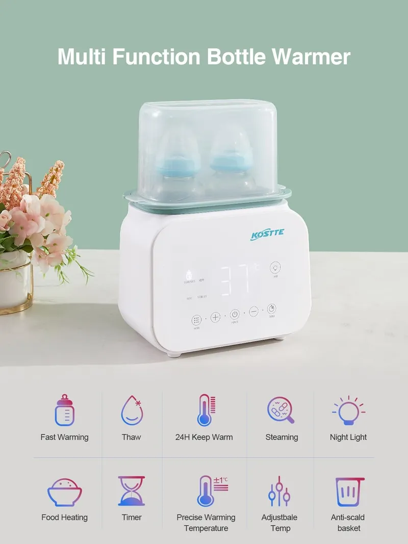 KOSTTE Flessenwarmer 10-in-1 Met Ontdooifunctie Voor Baby's — foto 8