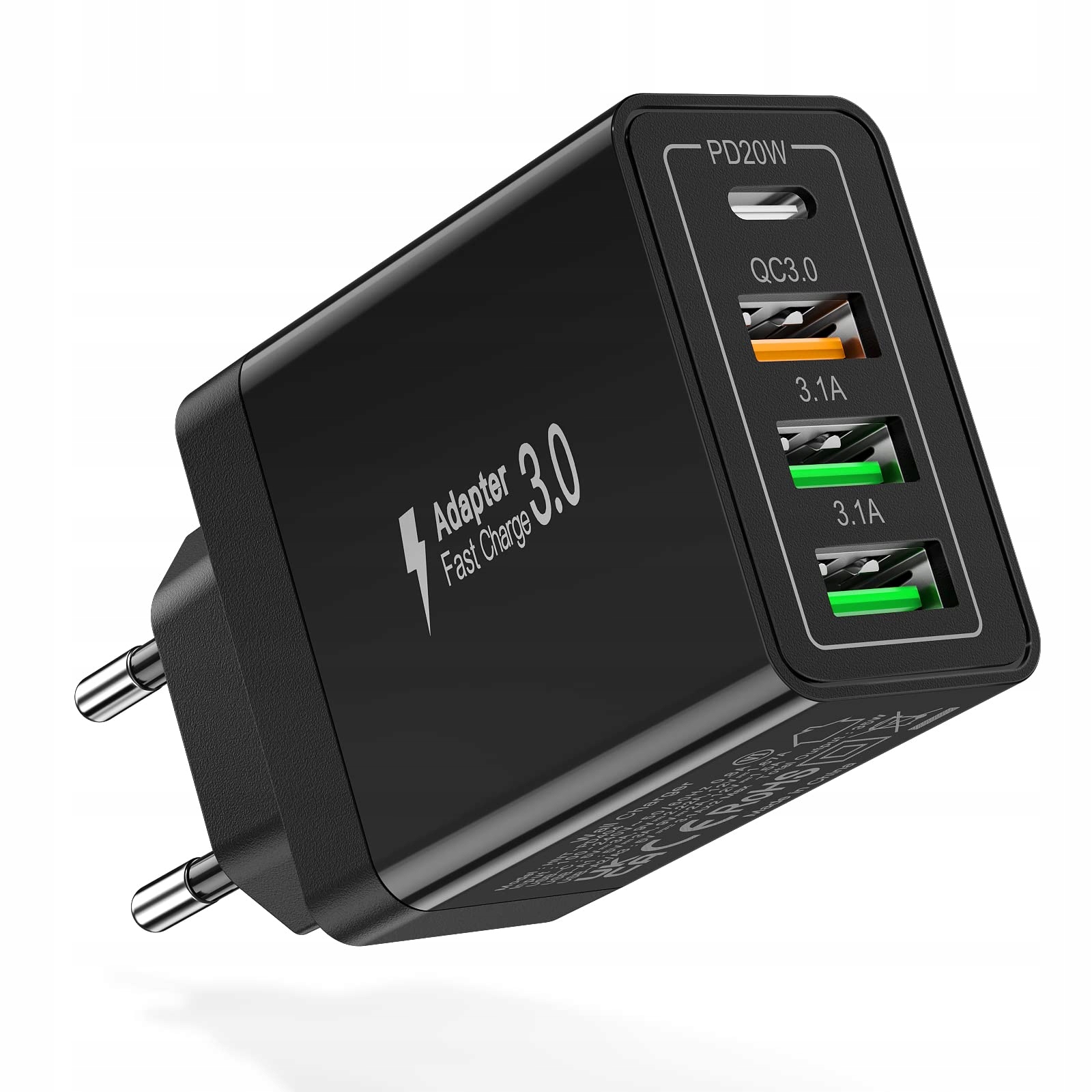 ACEZEEK USB C Oplader 35W 4-Poorts PD20W QC3.0 3.1A