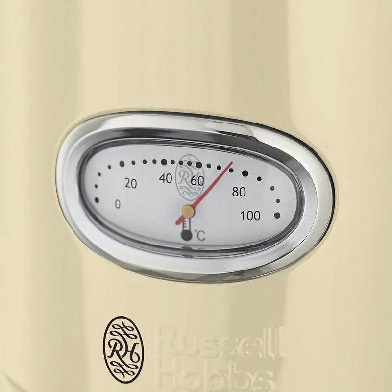 RUSSELL HOBBS Waterkoker Retro 1,7L 2400W Crème Roestvrij Staal — foto 2