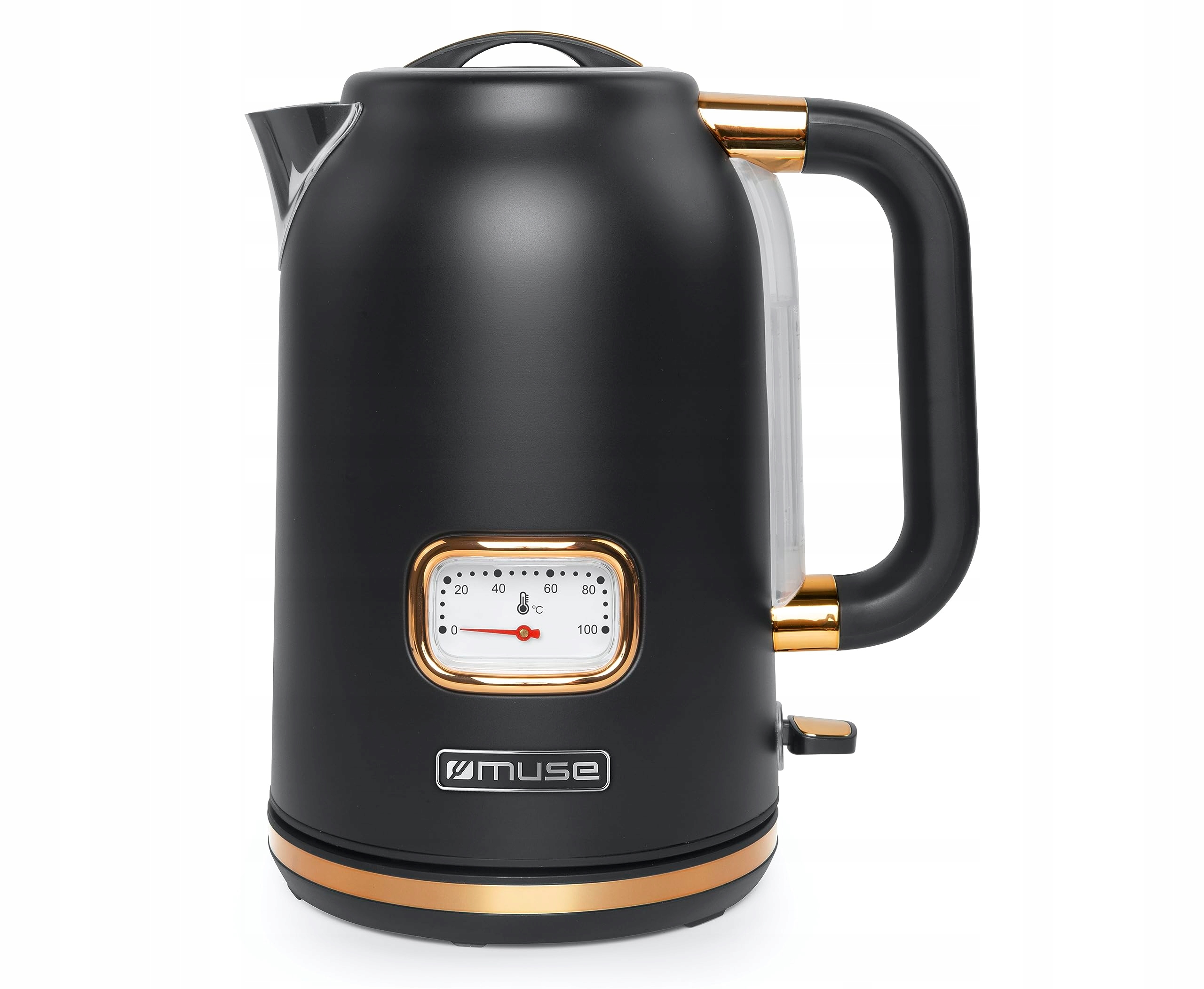 MUSE Retro Waterkoker Roestvrij Staal 1,7L Analoge Thermometer Filter