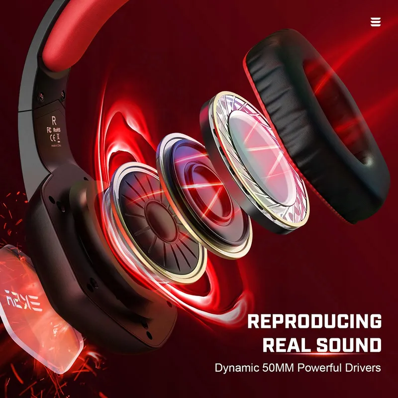 EKSA E1000 Gaming Headset Met Microfoon 7.1 Surround RGB PC PS4 PS5 — foto 4