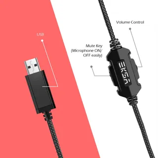 EKSA E1000 Gaming Headset Met Microfoon 7.1 Surround RGB PC PS4 PS5 — miniatuur 3