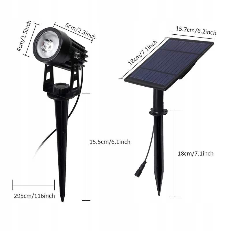 T-SUN Solar Tuinspots 4 Stuks Grondspies — foto 4