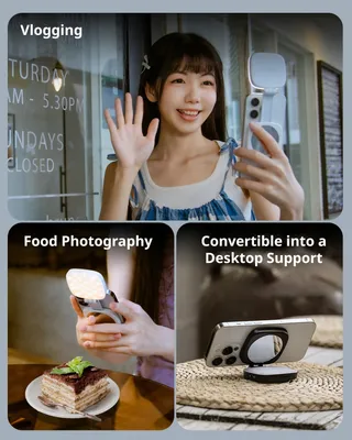 SMALLRIG Vibe P48 Magnetisch LED Video Licht iPhone Zwart — miniatuur 8