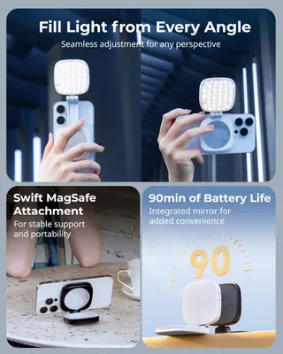 SMALLRIG Vibe P48 Magnetisch LED Video Licht iPhone Zwart — miniatuur 3