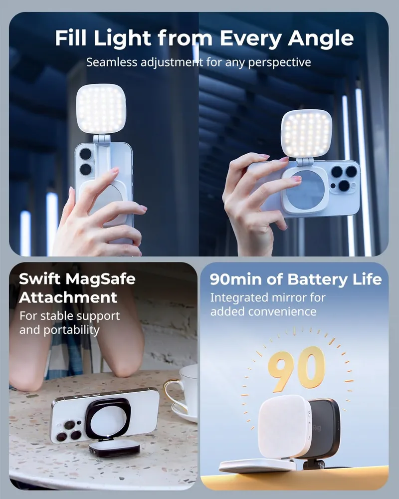 SMALLRIG Vibe P48 Magnetisch LED Video Licht iPhone Zwart — foto 3