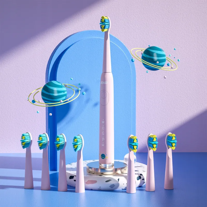 SEAGO Elektrische Kindertandenborstel 6+ Timer USB IPX7 5 Standen — foto 10