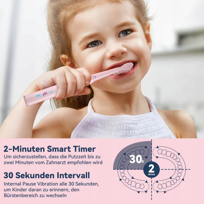 SEAGO Elektrische Kindertandenborstel 6+ Timer USB IPX7 5 Standen — foto 8