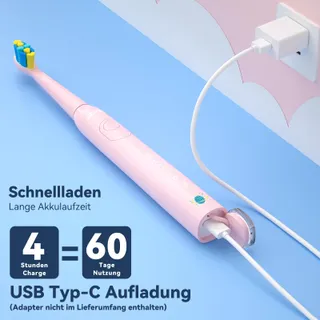 SEAGO Elektrische Kindertandenborstel 6+ Timer USB IPX7 5 Standen — miniatuur 7