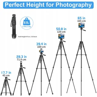 MACTREM Statief Telefoon Tablet 165cm 360° Afstandsbediening — miniatuur 4