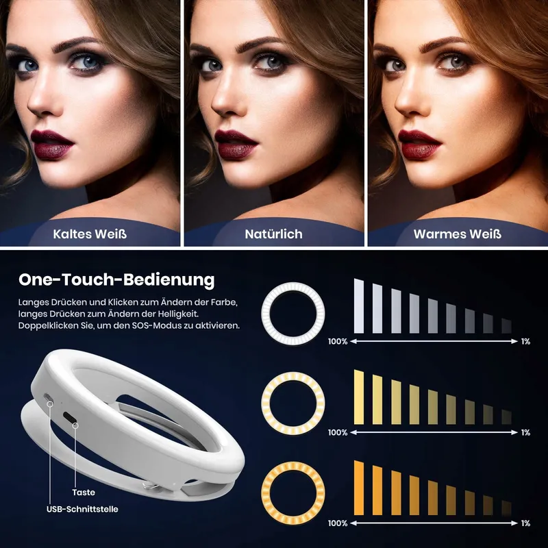 NALEZUNS Ringlicht 40 LED Selfielamp Voor Telefoon Laptop Make-up — foto 3