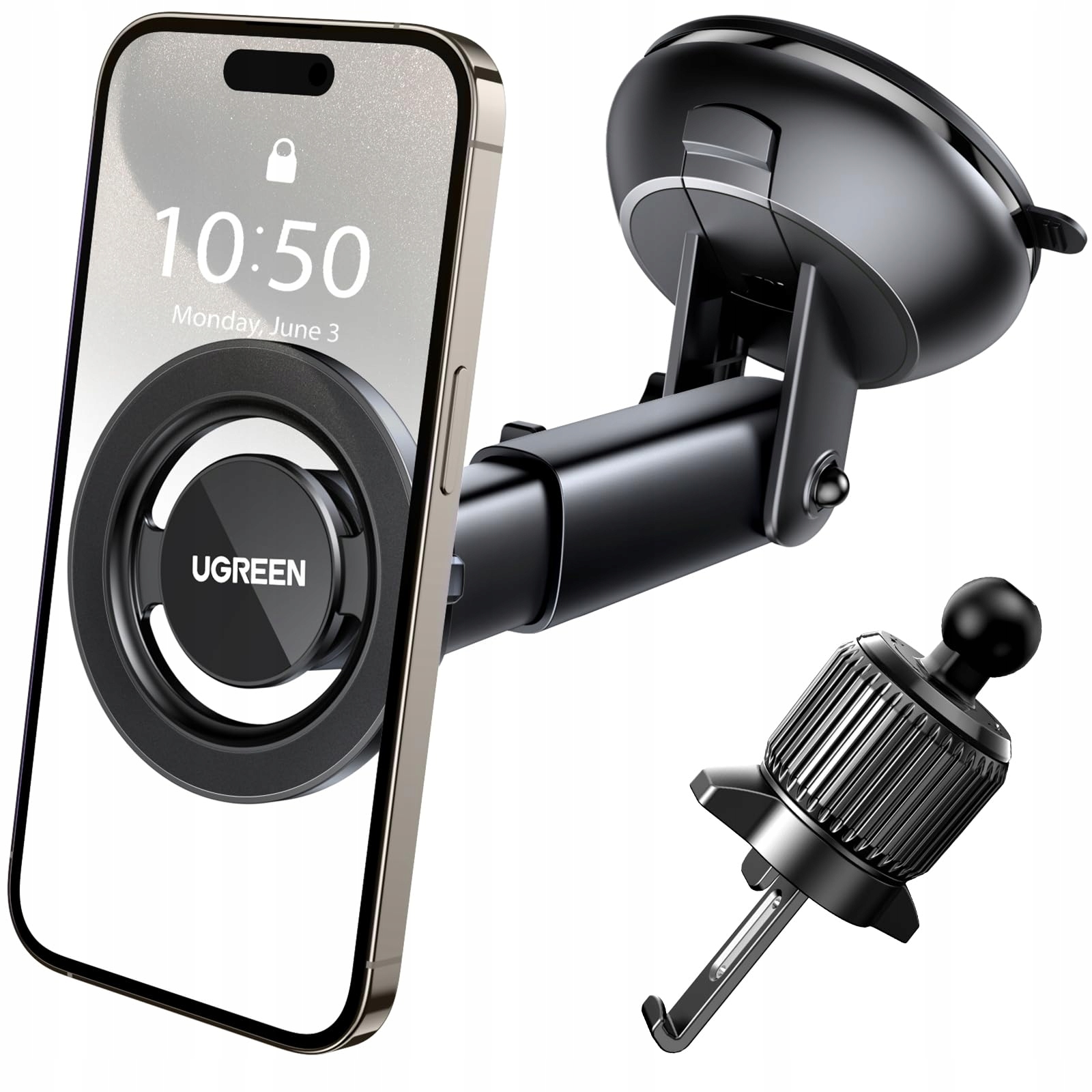 UGREEN MagSafe Autohouder 2-in-1 voor iPhone en Smartphones