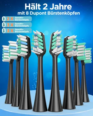 YTEATH Sonische Tandenborstel 120 Dagen 8 Opzetstukken 5 Standen — miniatuur 5