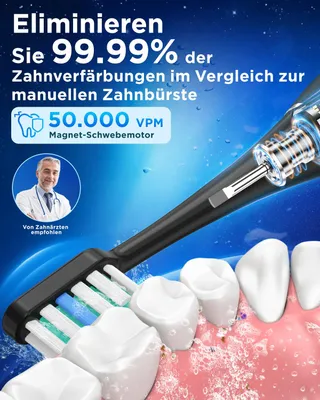 YTEATH Sonische Tandenborstel 120 Dagen 8 Opzetstukken 5 Standen — miniatuur 2
