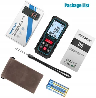 MILESEEY Laserafstandsmeter 70M Hoeksensor LCD 2" Batterij