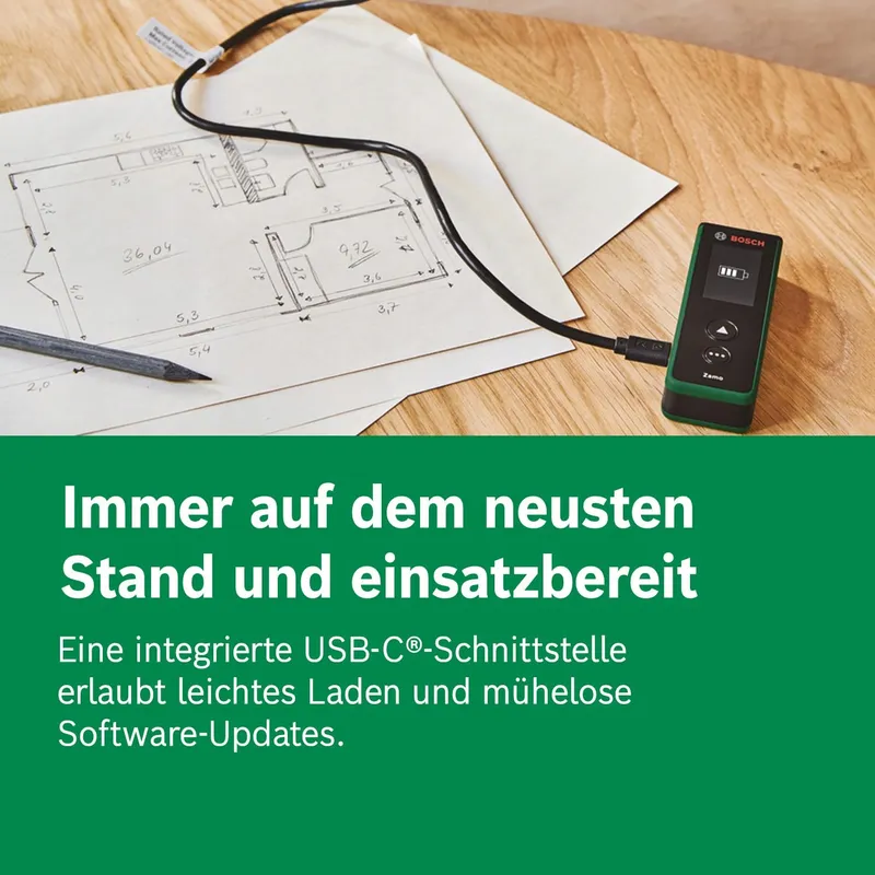 BOSCH Zamo 4de Generatie Laserafstandsmeter 25m USB-C — foto 8
