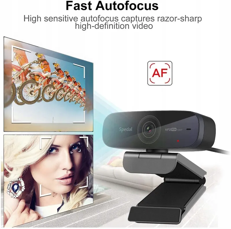 SPEDAL Webcam 1080P 60fps Autofocus Microfoon Mac Windows — foto 3