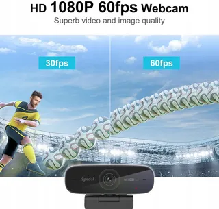 SPEDAL Webcam 1080P 60fps Autofocus Microfoon Mac Windows — miniatuur 2