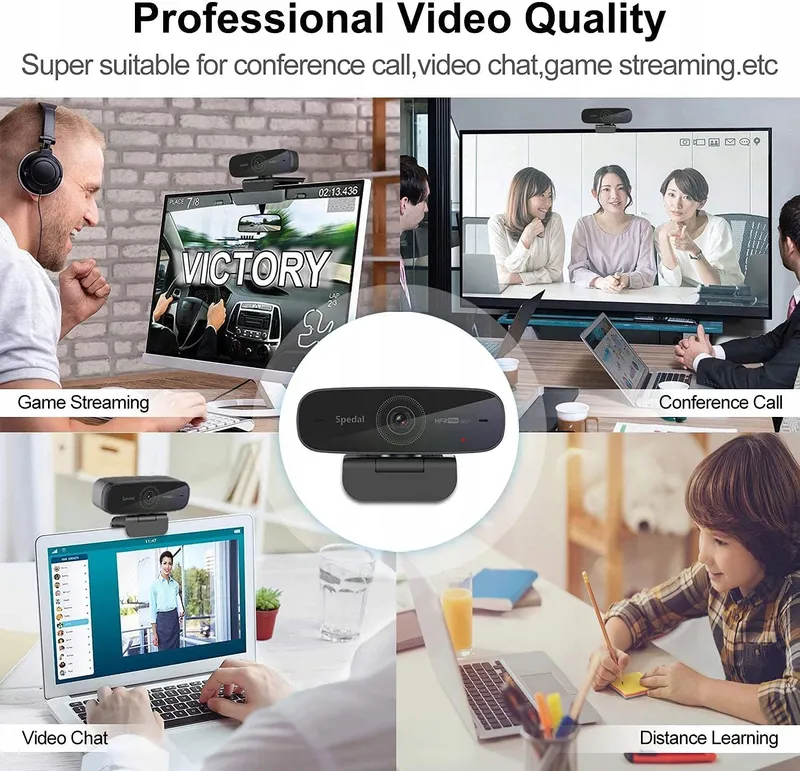 SPEDAL Webcam 1080P 60fps Autofocus Microfoon Mac Windows — foto 6