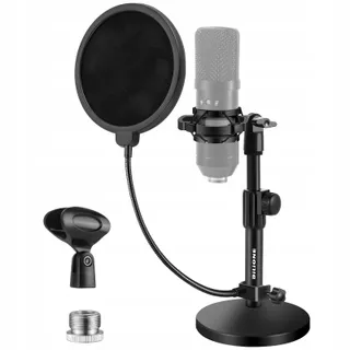 BILIONE Microfoonstandaard Verstelbaar Pop-Filter