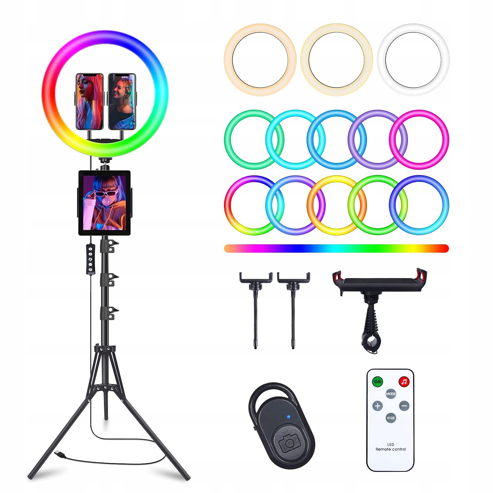 HERRFILK 13 inch Ringlamp met Statief RGB 3000-6000K