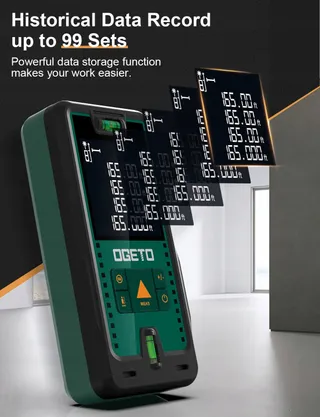 OGETO Laserafstandsmeter 50m LCD Afstand Oppervlak Volume — miniatuur 1