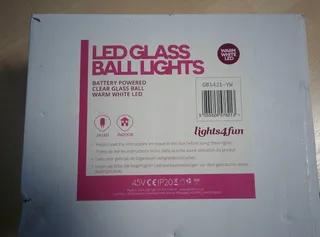 LIGHTS4FUN Glazen Bollen LED Set 3 Stuks — miniatuur 4
